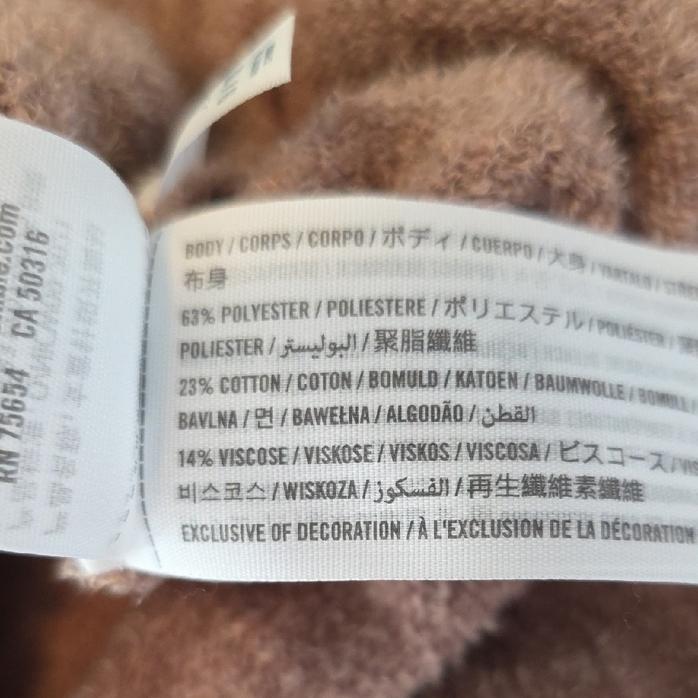 Abercrombie & Fitch Kids Soft Knit Button Front Cropped Brown Cardigan Girl 9/10 - Picture 10 of 11